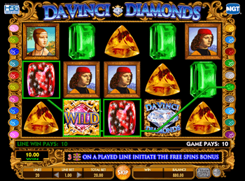 Игровой автомат Da Vinci Diamonds: Dual Play - фото № 1 Игровой автомат Da Vinci Diamonds: Dual Play - фото № 1