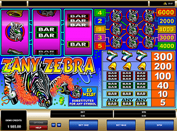 Игровой автомат Zany Zebra - фото № 2